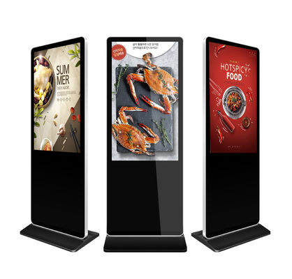 Iklan LCD 32 Inch Menampilkan Kecerahan Tinggi Lantai Berdiri Digital Signage