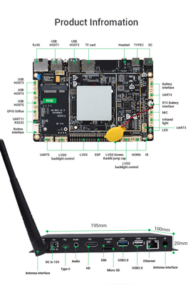RK3399 chipset Hexa-Core dengan Android 7.1.2 UART IR Remote Control Ethernet HD Media Player Box