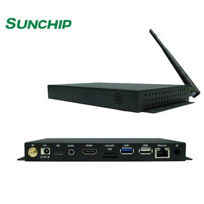 USB Touch Screen CPU 4G LTE SIM HD Media Player Box Dengan RK3399 Kuat