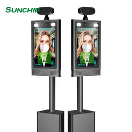 8 Inch LCD Display Android 5.1 Pengenalan Wajah Infrared Thermometer