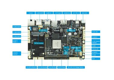 Rockchip RK3399 4K lvds edp Resolusi 1080P 4GB DDR 32GB EMMC Embedded System Board Hexa-Core WIFI ARM board